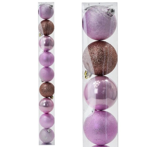 Gule vianočné 6cm 9ks pink