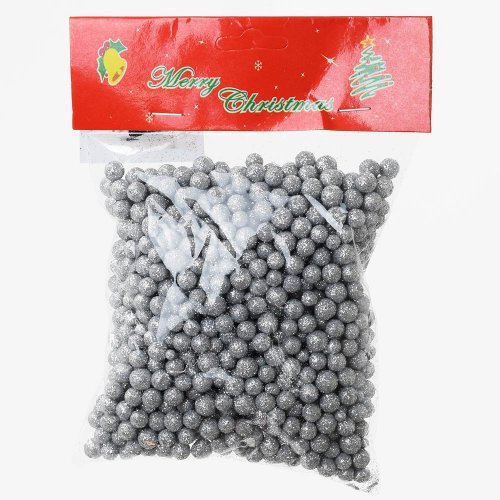 Guličky mini strieborné vianočné 25g - Vianočné dekorácie
