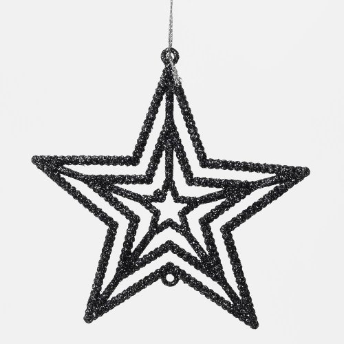 Hviezdy 2ks glit . ornament 13x14,5cm