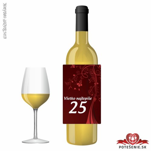 Narodeninové víno, číslo 25, motív 021