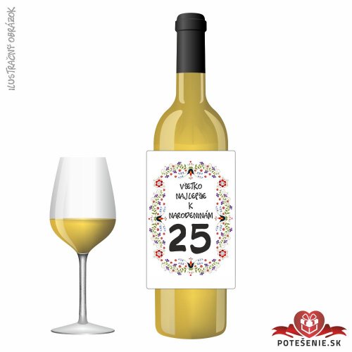Narodeninové víno, číslo 25, motív 022