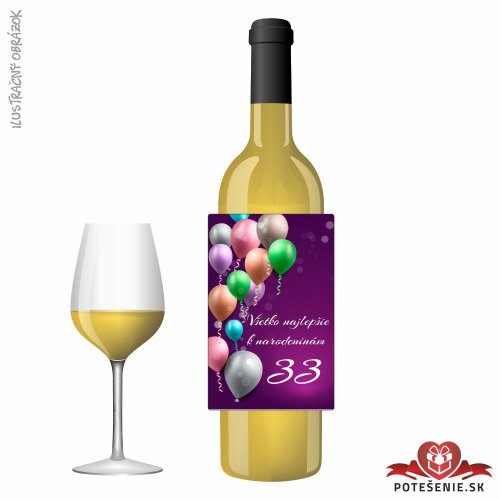 Narodeninové víno, číslo 33, motív 033