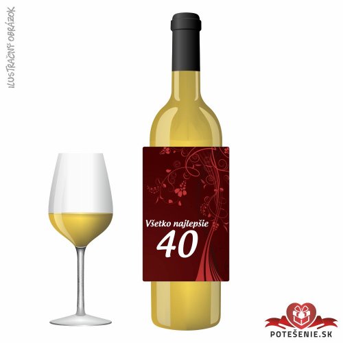 Narodeninové víno, číslo 40, motív 052 - 40