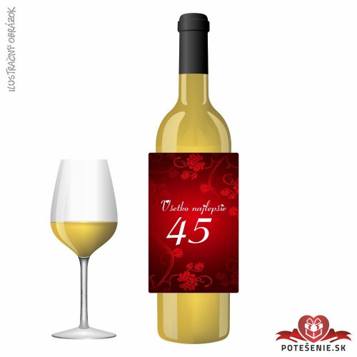Narodeninové víno, číslo 45, motív 059 - 45