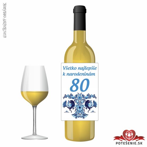 Narodeninové víno, číslo 80, motív 207 - 80