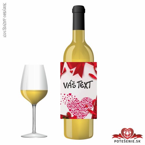 Valentínske darčekové víno, motív V076