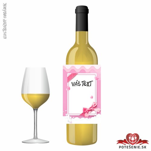 Valentínske darčekové víno, motív V074