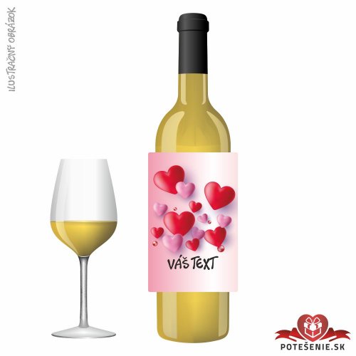 Valentínske darčekové víno, motív V073