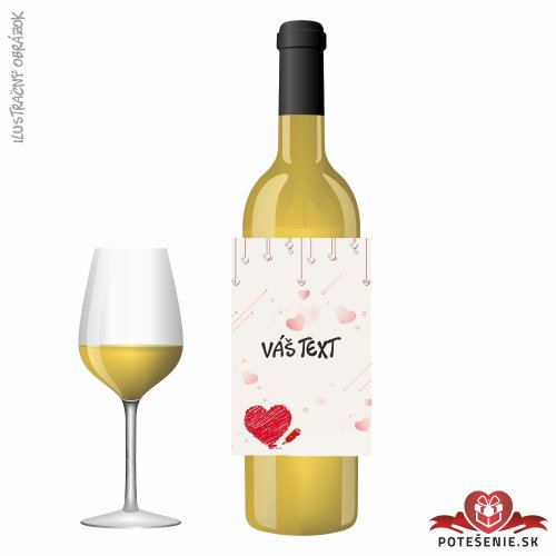 Valentínske darčekové víno, motív V072