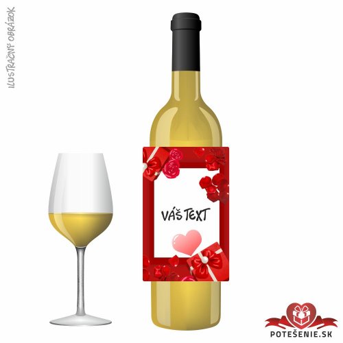 Valentínske darčekové víno, motív V071