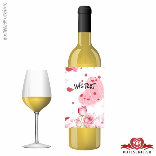 Valentínske darčekové víno, motív V069