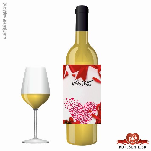 Valentínske darčekové víno, motív V068