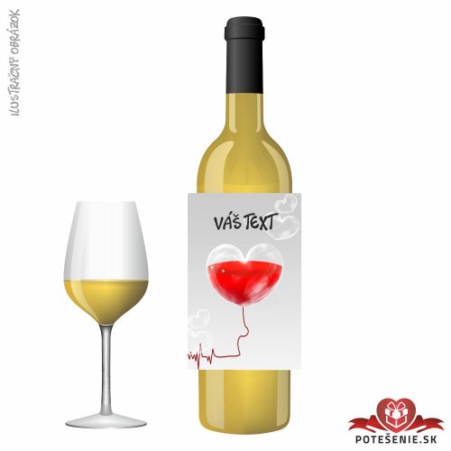 Valentínske darčekové víno, motív V067