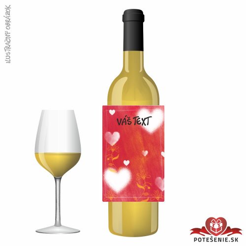 Valentínske darčekové víno, motív V065