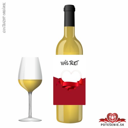 Valentínske darčekové víno, motív V066