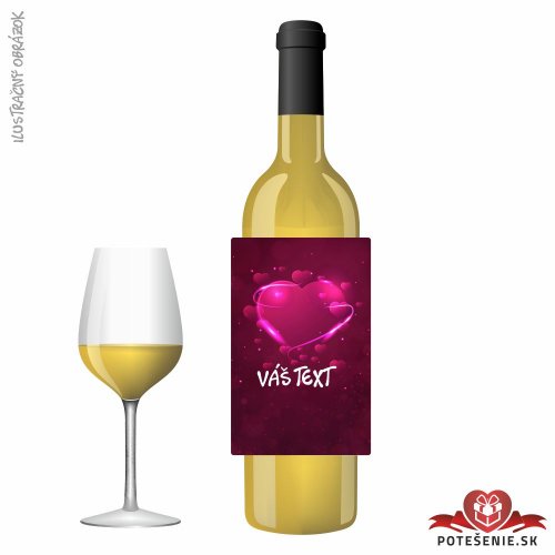 Valentínske darčekové víno, motív V063
