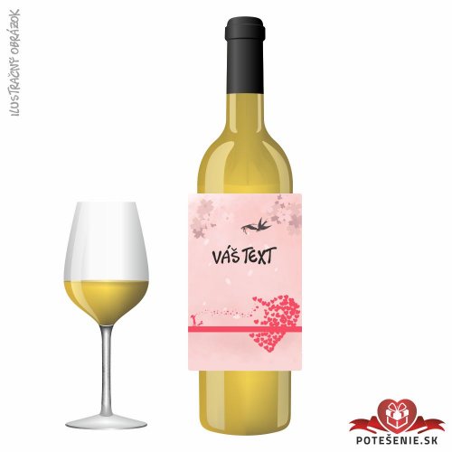 Valentínske darčekové víno, motív V061