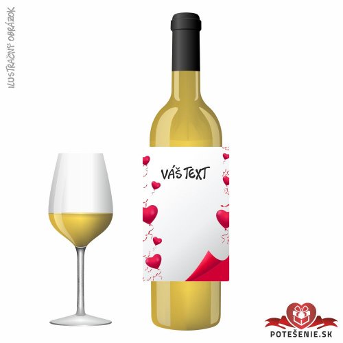 Valentínske darčekové víno, motív V062