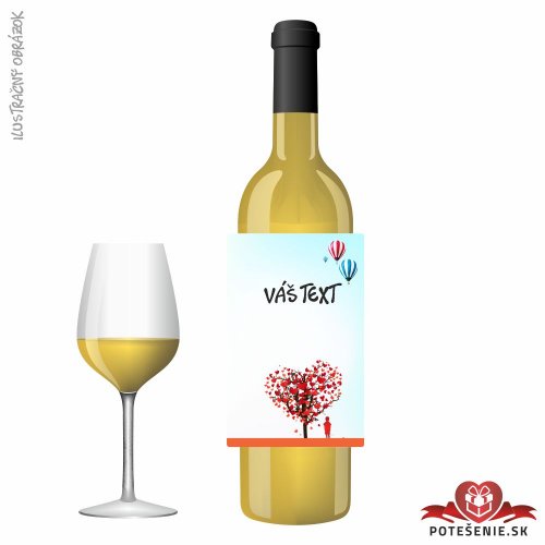 Valentínske darčekové víno, motív V059