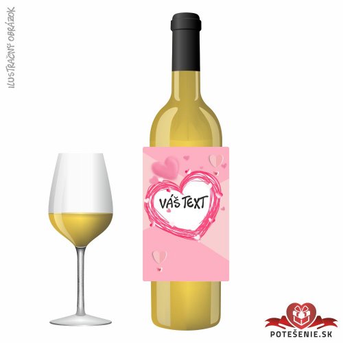 Valentínske darčekové víno, motív V058