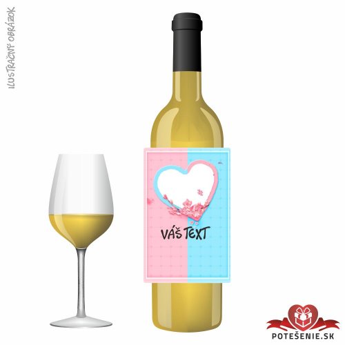 Valentínske darčekové víno, motív V057