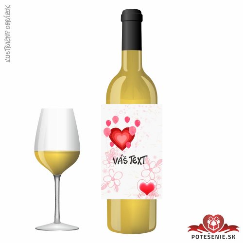 Valentínske darčekové víno, motív V054