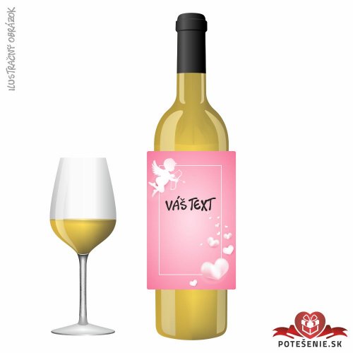 Valentínske darčekové víno, motív V053