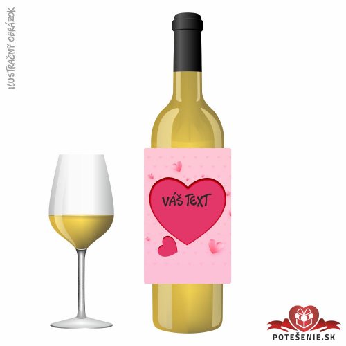 Valentínske darčekové víno, motív V052 - Valentínske víno