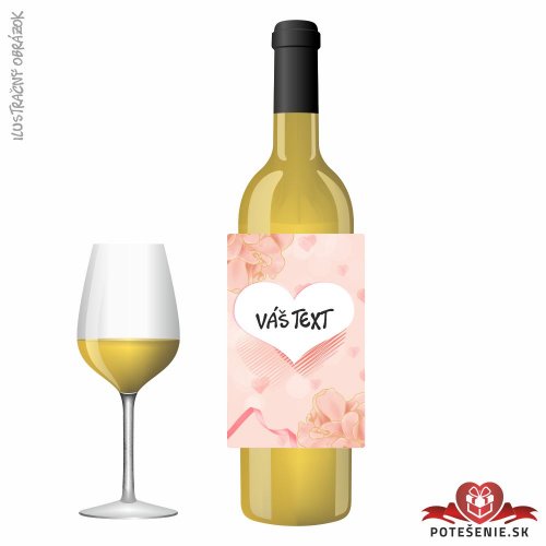 Valentínske darčekové víno, motív V049