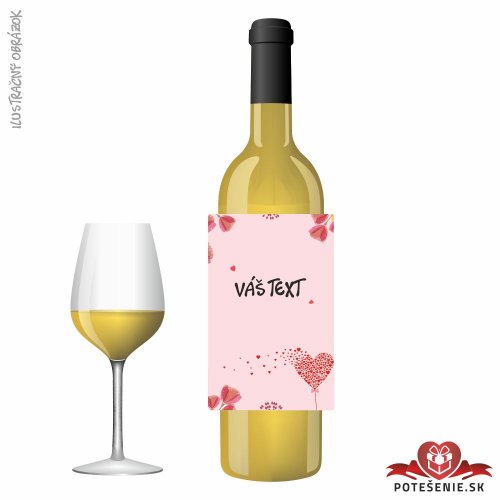 Valentínske darčekové víno, motív V047 - Valentínske víno