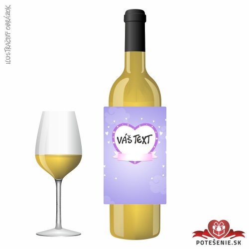 Valentínske darčekové víno, motív V046