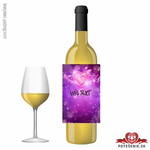 Valentínske darčekové víno, motív V045
