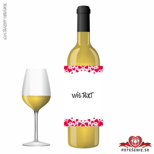 Valentínske darčekové víno, motív V044