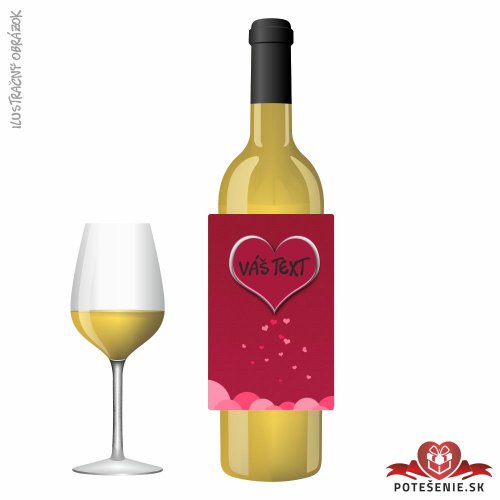 Valentínske darčekové víno, motív V042