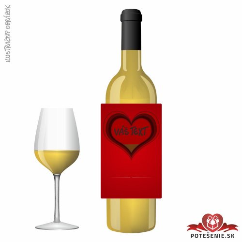 Valentínske darčekové víno, motív V041