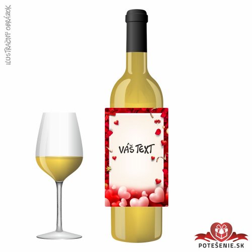 Valentínske darčekové víno, motív V039