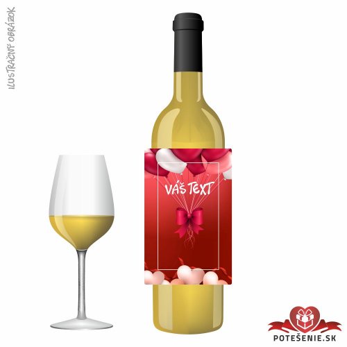 Valentínske darčekové víno, motív V037