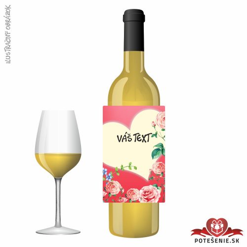 Valentínske darčekové víno, motív V035 - Valentínske víno