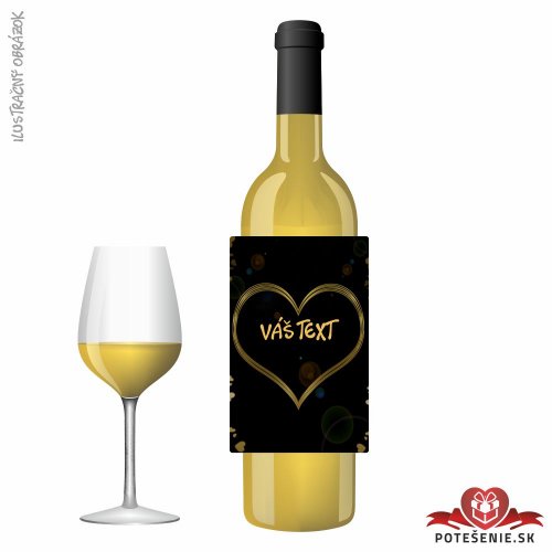 Valentínske darčekové víno, motív V032