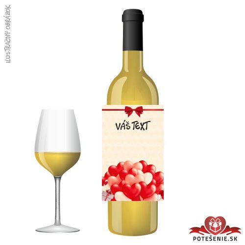 Valentínske darčekové víno, motív V031