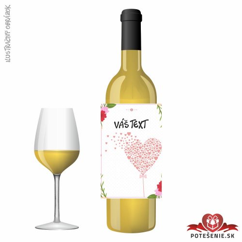 Valentínske darčekové víno, motív V030