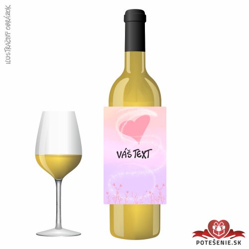 Valentínske darčekové víno, motív V026