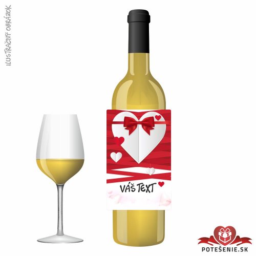 Valentínske darčekové víno, motív V025