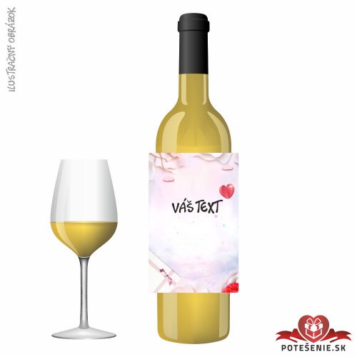 Valentínske darčekové víno, motív V023