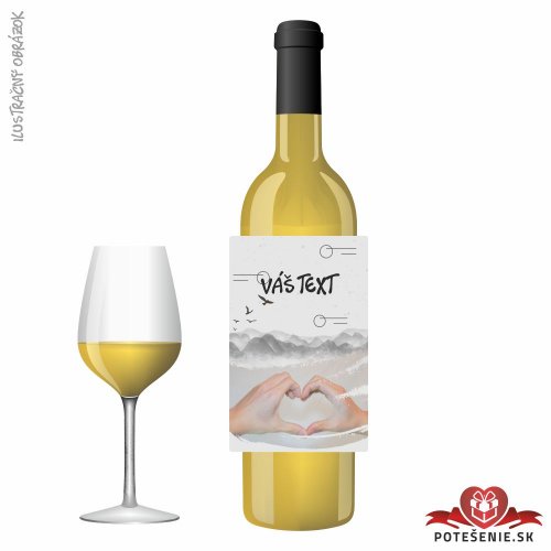 Valentínske darčekové víno, motív V024