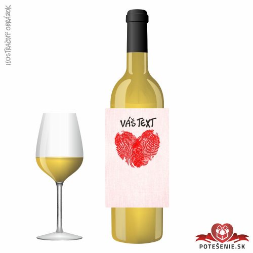 Valentínske darčekové víno, motív V021