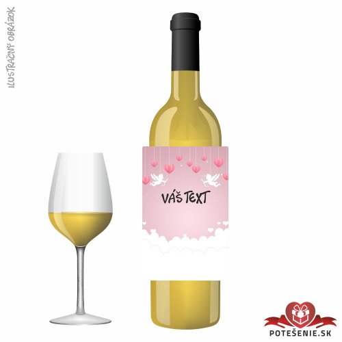 Valentínske darčekové víno, motív V022