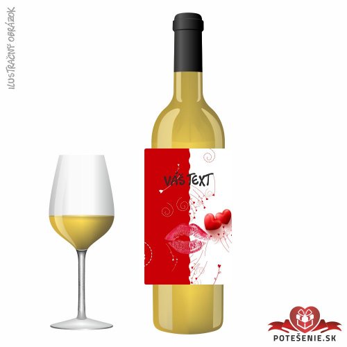 Valentínske darčekové víno, motív V015