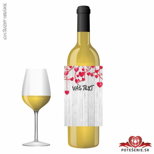 Valentínske darčekové víno, motív V016 - Valentínske víno