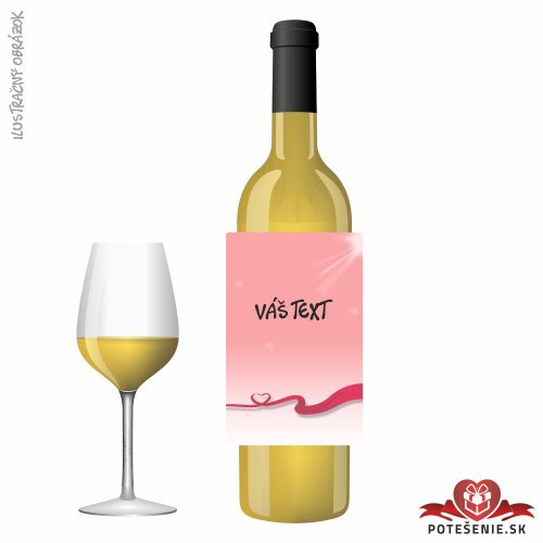 Valentínske darčekové víno, motív V013
